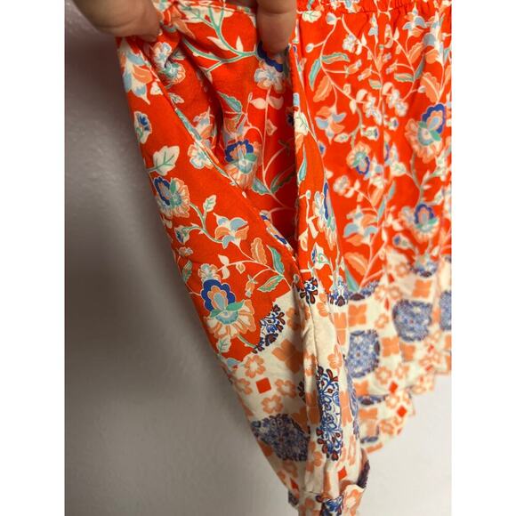 Revolve MINKPINK Orange Floral Print Romper - Picture 5 of 6